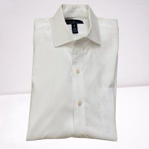 White Buttoned Down men's dress shirt size slim 14.5 / 34